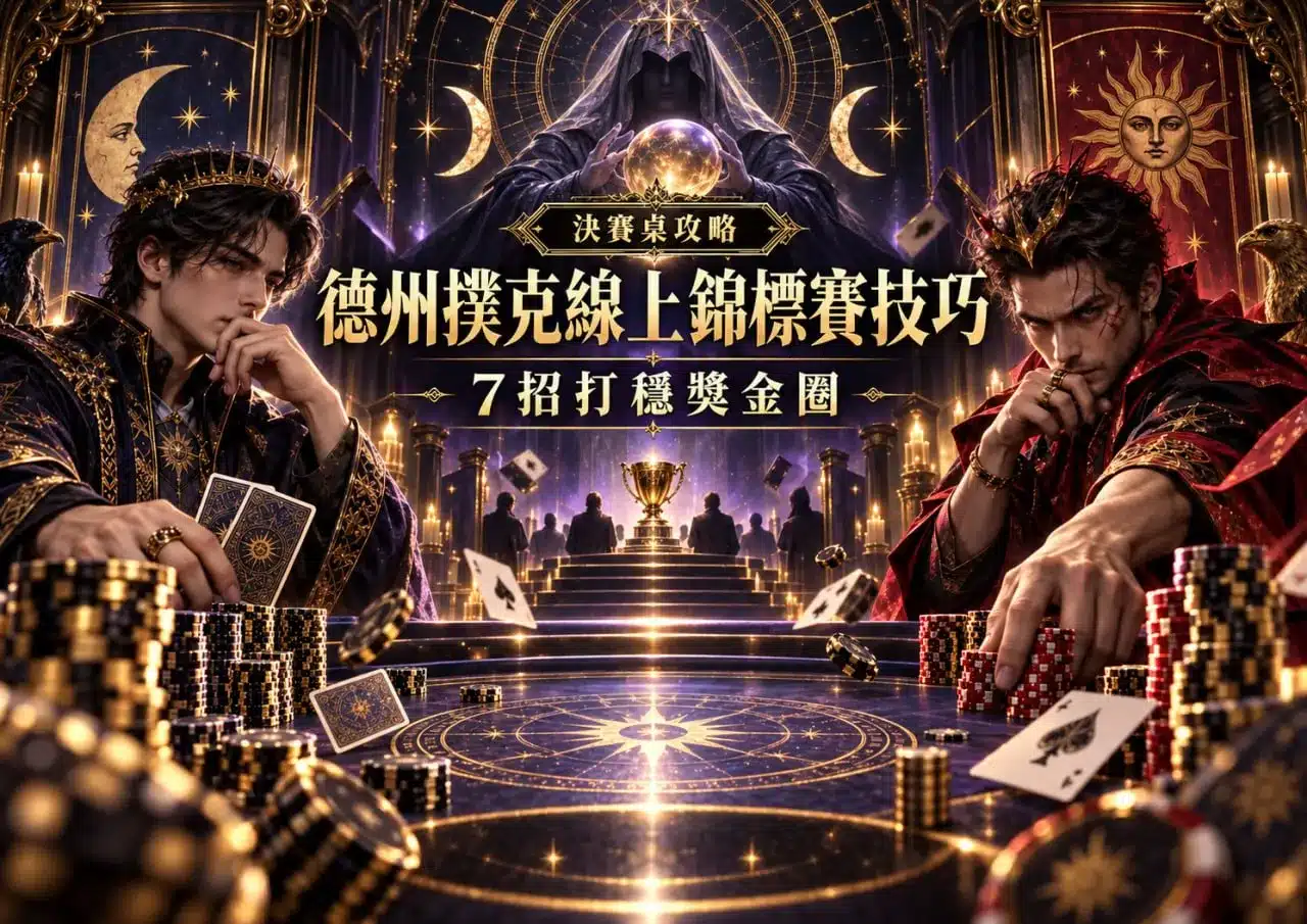 德州撲克線上錦標賽技巧7招，決賽桌籌碼策略與獎金圈打法解析