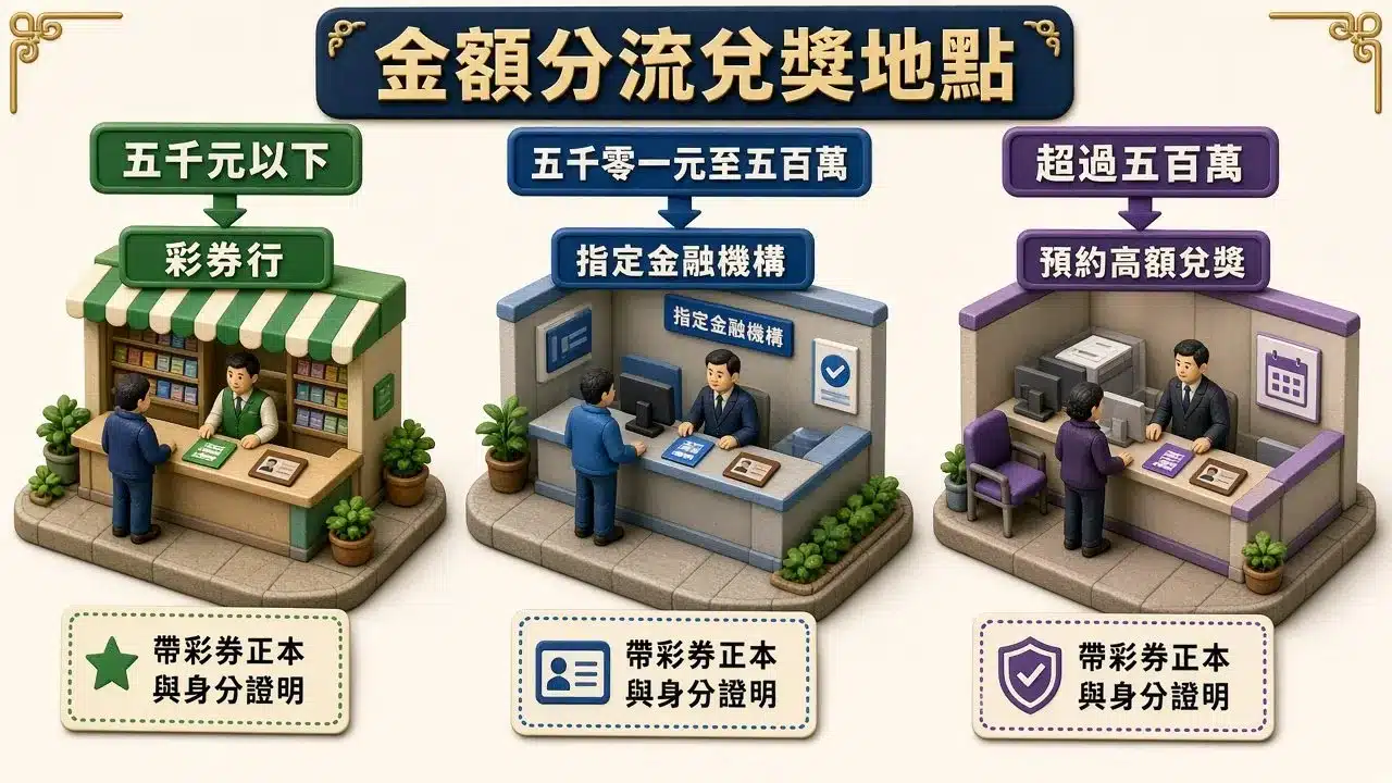今彩539兌獎要帶什麼？不同中獎金額兌獎地點與彩券正本、身分證明準備方式